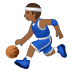 ⛹🏾 person bouncing ball: medium-dark skin tone display on Samsung